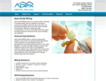 Tablet Screenshot of apexdentalmilling.com